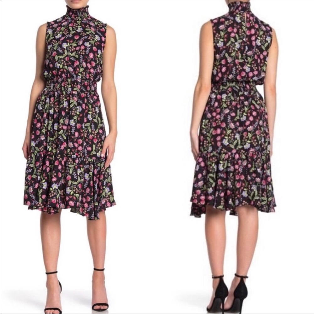 Nanette Lepore Floral Smocked Blouson Dress - Picture 2 of 12